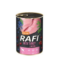 RAFI m/ Kalkun. Dåsemad til hunde. 400 gr.