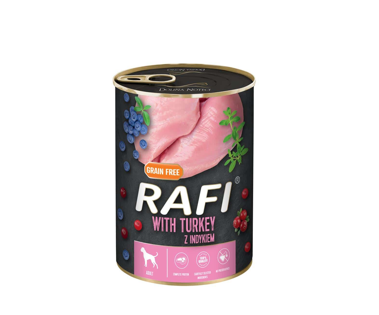 RAFI m/ Kalkun. Dåsemad til hunde. 400 gr.